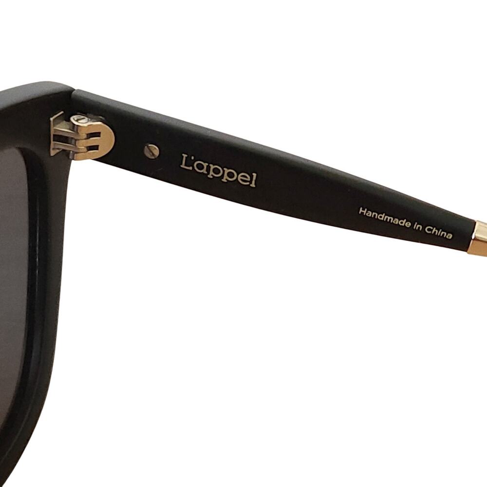L'APPEL Eyewear Cote oversized matte black unisex handcrafted sunglasses w/ case - Picture 6 of 12